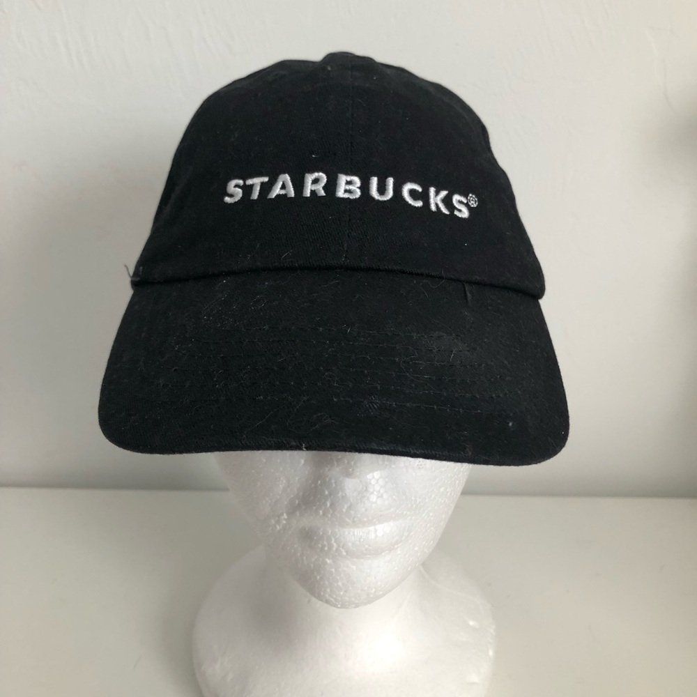 Starbucks Black Baseball Cap with White Embroidered Logo